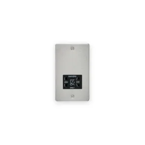 Knightsbridge 115/230V Dual Voltage Shaver Socket - Brushed Chrome with Black Insert