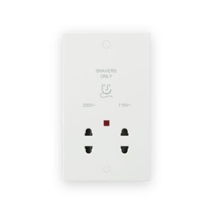 Knightsbridge 115/230V Dual Voltage Shaver Socket with Neon