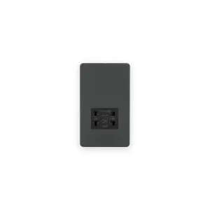 Knightsbridge 115V/230V Dual Voltage Shaver Socket - Anthracite with Black Insert