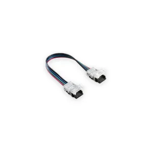 Knightsbridge LFCON4FX four wire LED strip connector with two clear hinged clip ends