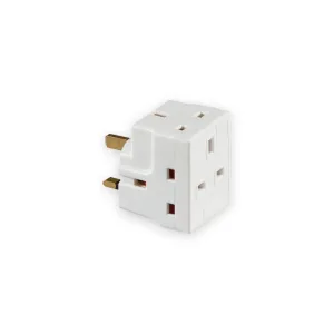 Knightsbridge 1375 13A 3-Way Mains Fused Adaptor