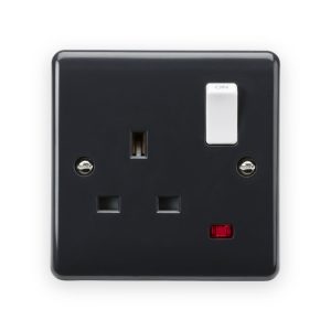 Knightsbridge 13A 1G DP Switched Socket with Neon [Part M compliant]