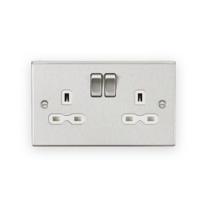 Knightsbridge 13A 2G DP Switched Socket with Twin Earths - 13A 2G DP Switched Socket