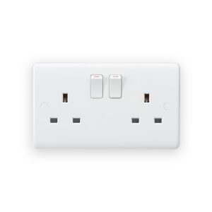 Knightsbridge 13A 2G DP Switched Socket with Twin Earths - ASTA Approved