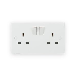 Knightsbridge 13A 2G DP Switched Socket with Twin Earths - ASTA Approved