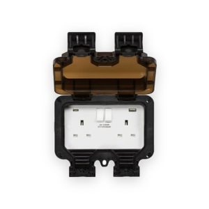 Knightsbridge 13A 2G SP Switched Socket with Dual USB A+C [5V DC4.0A shared]