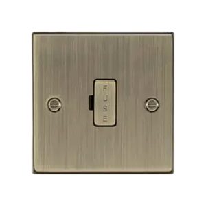 Knightsbridge 13A Fused Spur Unit - Antique Brass