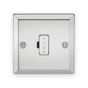Knightsbridge 13A Fused Spur Unit in Bevelled Edge Polished Chrome
