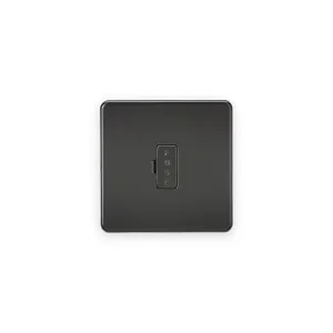 Knightsbridge 13A Fused Spur Unit - Matt Black