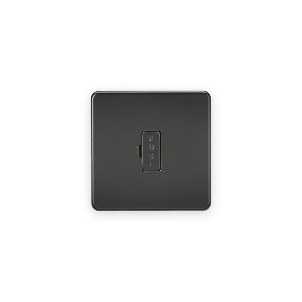 Knightsbridge 13A Fused Spur Unit - Matt Black Knightsbridge 13A Fused Spur Unit - Matt Black