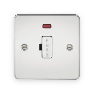 Knightsbridge 13A Fused Spur Unit with Neon in Polished Chrome