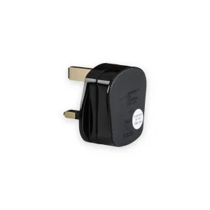 Knightsbridge 13A Rough Use Plug Top (Quick Fix) - Black
