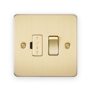 Knightsbridge 13A Switched Fused Spur Unit in Brushed Brass