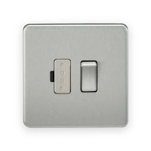 Knightsbridge 13A Switched Fused Spur Unit - Brushed Chrome