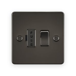 Knightsbridge 13A Switched Fused Spur Unit in Gunmetal