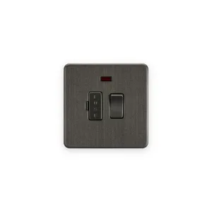 Knightsbridge 13A Switched Fused Spur Unit with Neon - Smoked Bronze