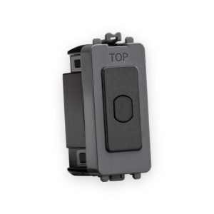 Knightsbridge 1G 1-Way 10-200W (10-100W LED) Trailing Edge Dimmer (Press Type) - Smoked Bronze