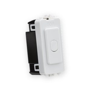 Knightsbridge 1G 1-Way 10-200W (10-100W LED) Trailing Edge Dimmer (Press Type) - White