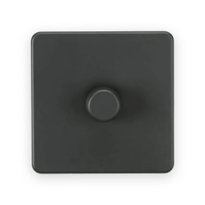Knightsbridge 1G 2-way 10-200W (5-150W LED) Intelligent dimmer - Anthracite