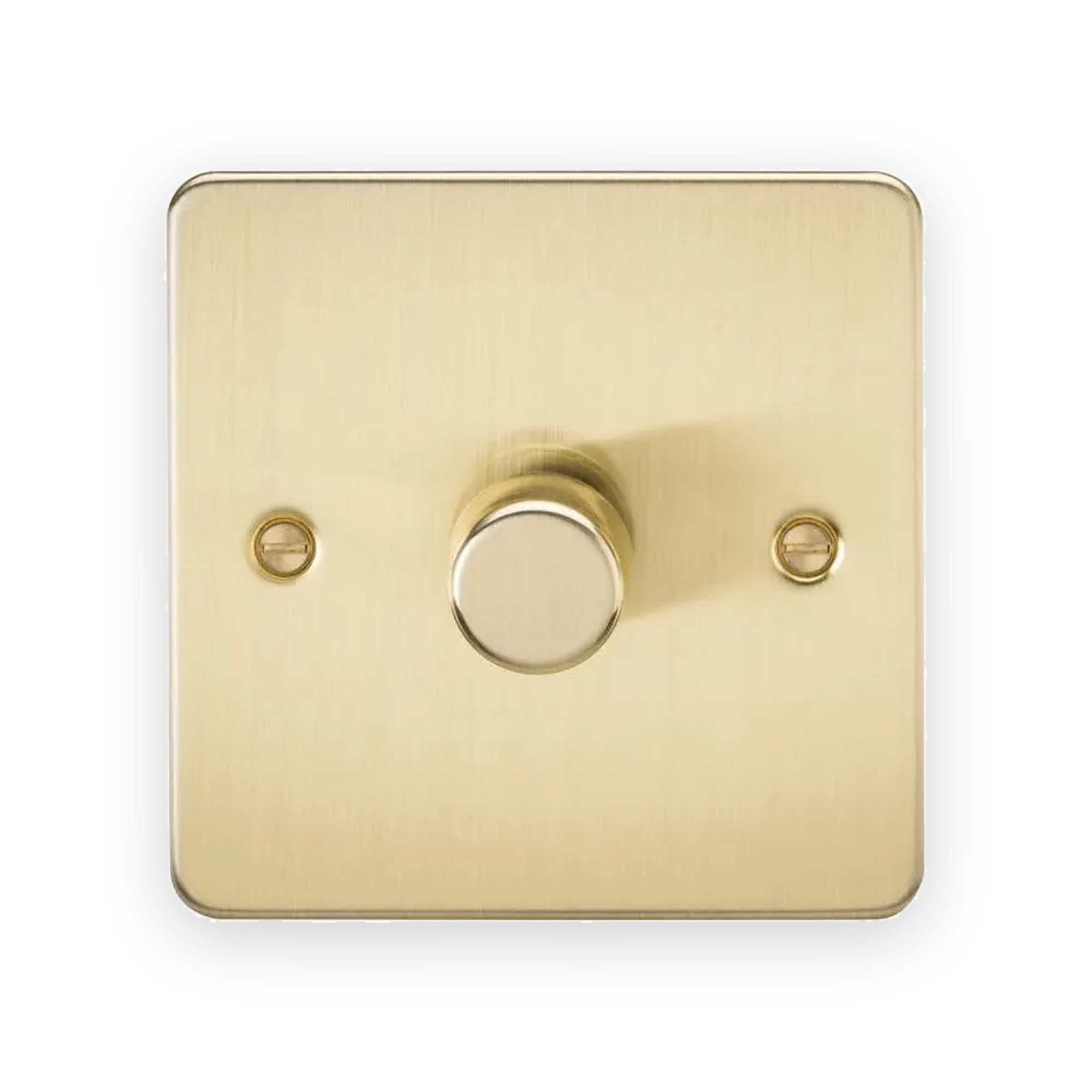 knightsbridge-1g-2-way-10-200w-5-150w-led-intelligent-dimmer-brushed-brass-fp2191bb Knightsbridge 1G 2-Way 10-200W (5-150W LED) Intelligent Dimmer - Brushed Brass