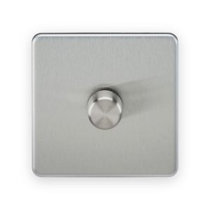 Knightsbridge 1G 2-Way 10-200W (5-150W LED) Intelligent Dimmer - Brushed Chrome