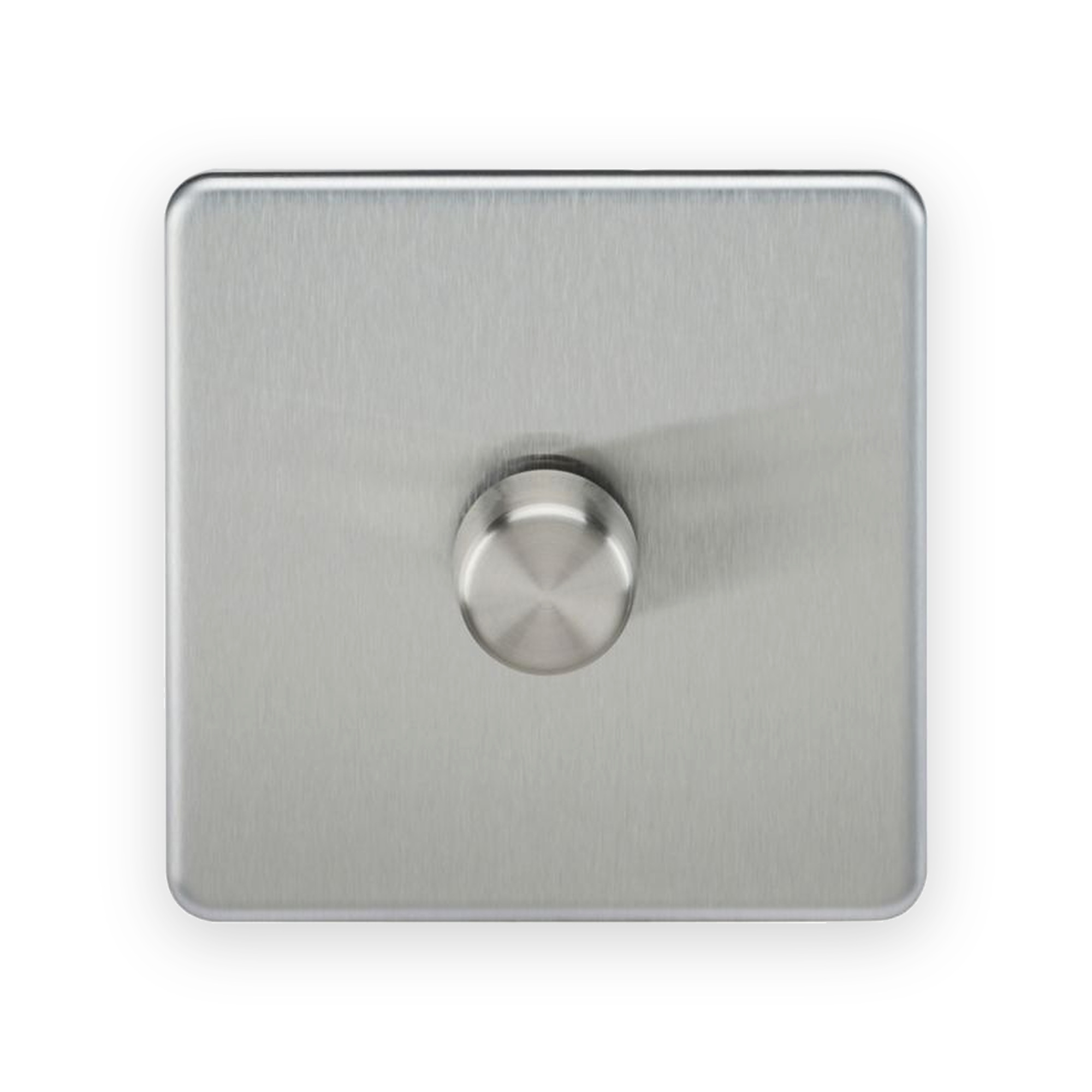 knightsbridge-1g-2-way-10-200w-5-150w-led-intelligent-dimmer-brushed-chrome-sf2191bc Knightsbridge 1G 2-Way 10-200W (5-150W LED) Intelligent Dimmer - Brushed Chrome