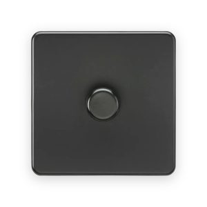 Knightsbridge 1G 2-Way 10-200W (5-150W LED) Intelligent Dimmer - Matt Black