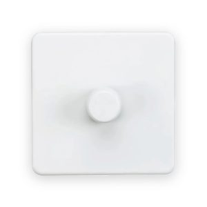 Knightsbridge 1G 2-way 10-200W (5-150W LED) Intelligent Dimmer - Matt White