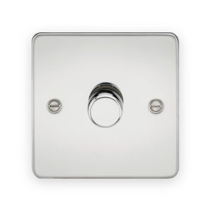 Knightsbridge 1G 2-way 10-200W (5-150W LED) Intelligent dimmer - Polished Chrome