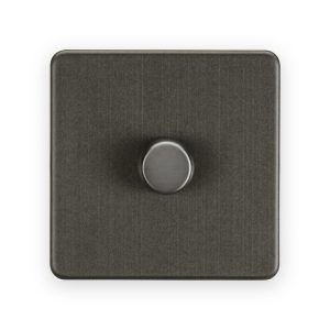Knightsbridge 1G 2-Way 10-200W (5-150W LED) Intelligent Dimmer - Smoked Bronze