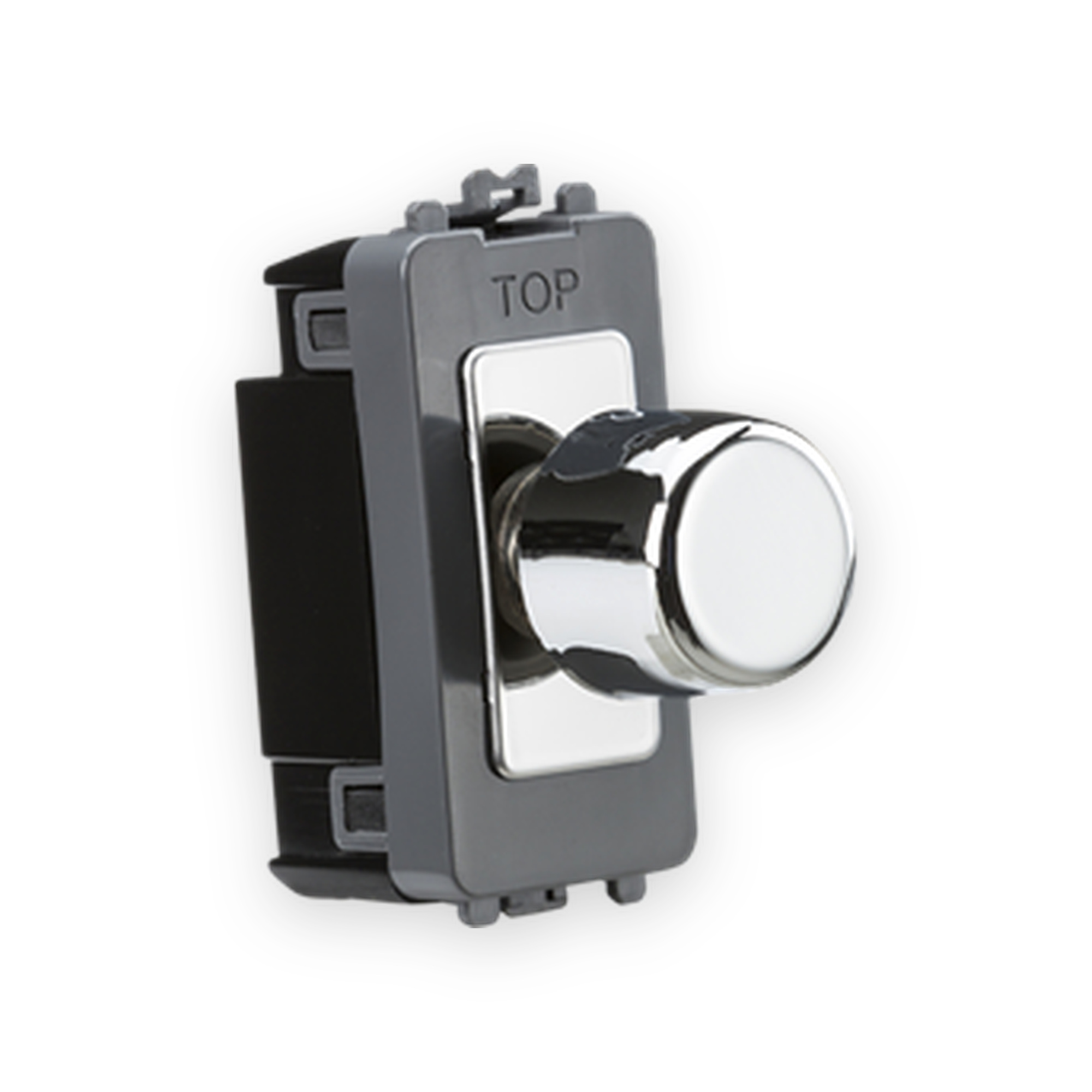 knightsbridge-1g-2-way-10-200w-led-10-100w-trailing-edge-dimmer-module-polished-chrome-gdm015pc Knightsbridge 1G 2-Way 10-200W (LED 10-100W) Trailing Edge Dimmer Module - Polished Chrome