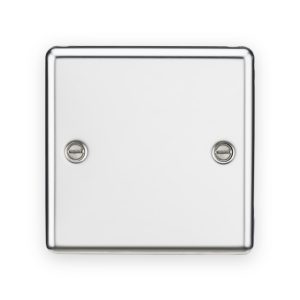 Knightsbridge 1G Blanking Plate - Polished Chrome