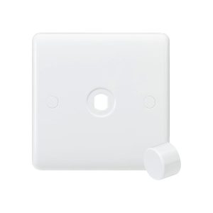Knightsbridge 1G Dimmer Plate with Matching Dimmer Cap