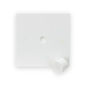 Knightsbridge 1G Dimmer Plate With Matching Dimmer Cap