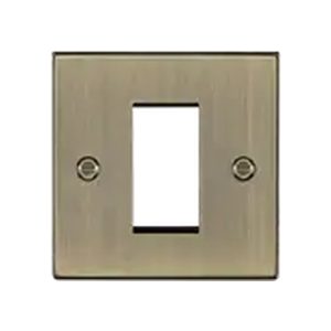 Knightsbridge 1G Modular Faceplate - Antique Brass