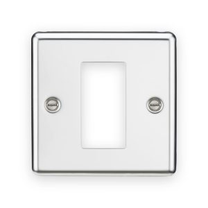 Knightsbridge 1G Modular Faceplate - Polished Chrome