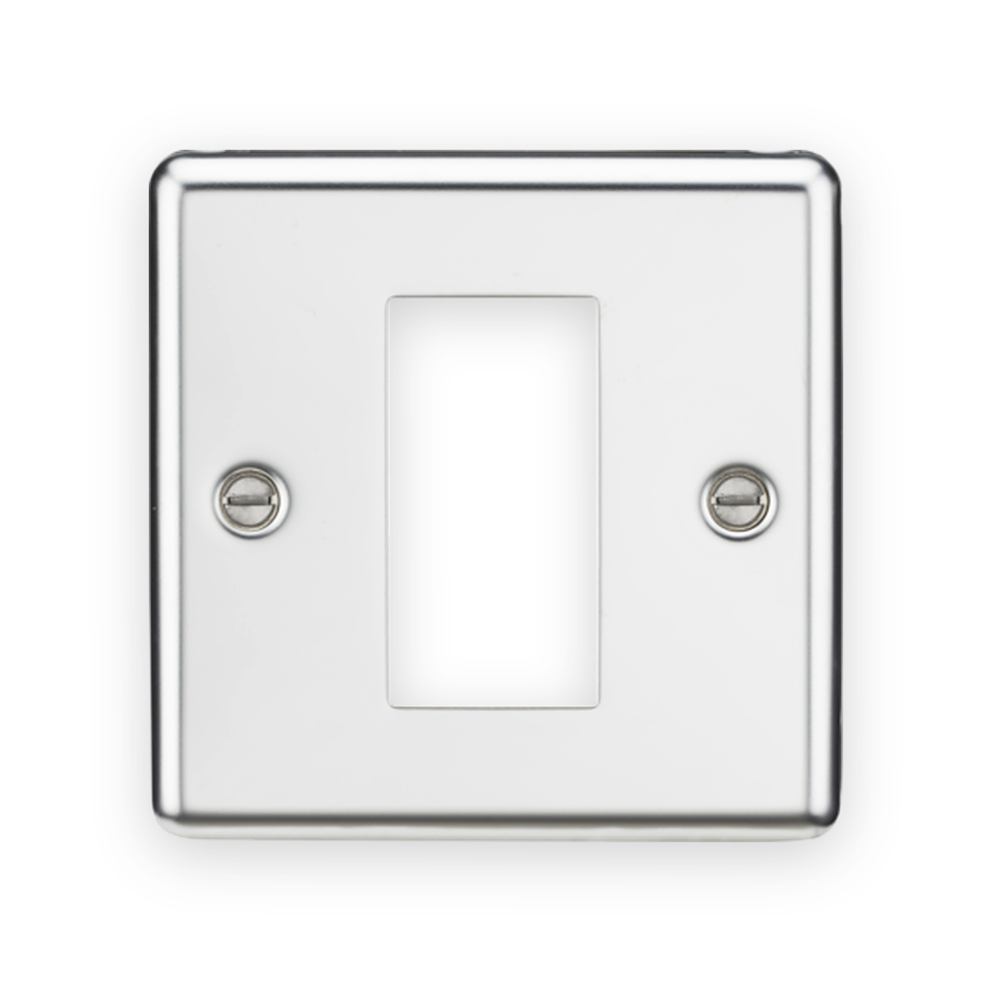 knightsbridge-1g-modular-faceplate-polished-chrome-cl1gpc Knightsbridge 1G Modular Faceplate - Polished Chrome