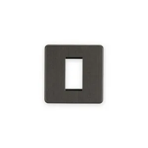 Knightsbridge 1G Modular Faceplate - Smoked Bronze
