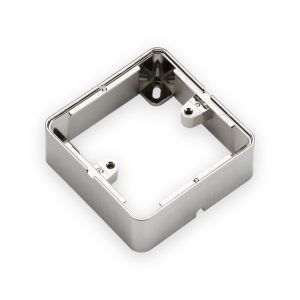 Knightsbridge 1G Surface Box - Brushed Chrome Effect