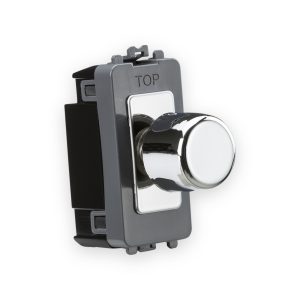 Knightsbridge 2-way 10-200W (10-100W LED) Trailing Edge Dimmer Module - Polished Chrome - GDM200PC