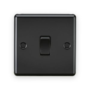 Knightsbridge 20A 1G DP Switch - Matt Black