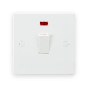 Knightsbridge 20A 1G DP Switch With Neon