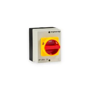 Knightsbridge 20A Rotary Isolator 4P AC (230V-415V)