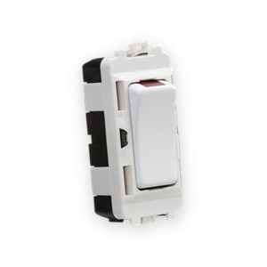 Knightsbridge 20AX DP Module With LED Indicator - Matt White