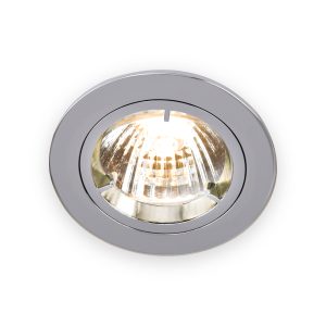 Knightsbridge 230V GU10 Chrome Recessed Fixed Twist & Lock Downlight
