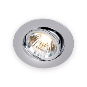 Knightsbridge 230V GU10 Chrome Recessed Tilt Twist & Lock Downlight