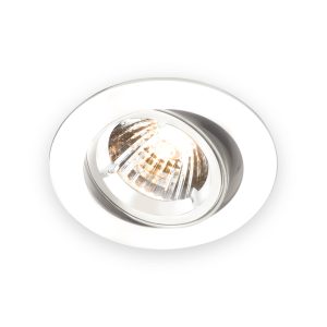 Knightsbridge 230V GU10 White Recessed Tilt Twist & Lock Downlight