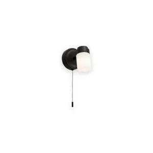 Knightsbridge 230V IP44 G9 Single Spotlight With Frosted Glass - Matt Black