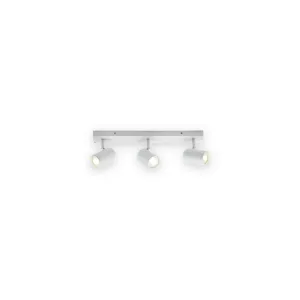 Knightsbridge 230V IP44 GU10 Triple Bar Spotlight - Matt White