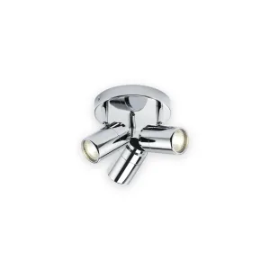 Knightsbridge 230V IP44 GU10 Triple Spotlight - Chrome
